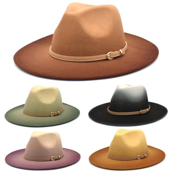 wide brim hats winter autumn imitation woolen women men ladies fedoras hat jazz caps european american round bowler fedora cap, Blue;gray
wide brim hats winter autumn imitation woolen women men ladies fedoras hat jazz caps european american round bowler fedora cap, Blue;gray