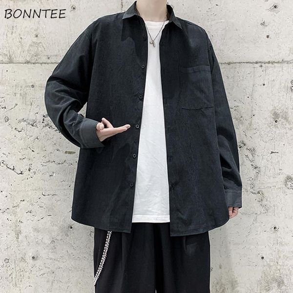 men's casual shirts long sleeve men simple basic loose all-match students pockets classic spring harajuku teens korean streetwear, White;black
men's casual shirts long sleeve men simple basic loose all-match students pockets classic spring harajuku teens korean streetwear, White;black