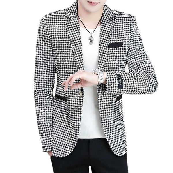men's suits & blazers 2021 casual suit jacket british style fashion men dress coats slim fit high street stage singer, White;black
men's suits & blazers 2021 casual suit jacket british style fashion men dress coats slim fit high street stage singer, White;black