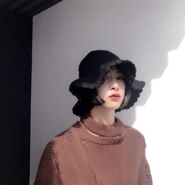 hand knitted women's autumn and winter new versatile pure color wool basin hat foldable fisherman's hat, Blue;gray
hand knitted women's autumn and winter new versatile pure color wool basin hat foldable fisherman's hat, Blue;gray