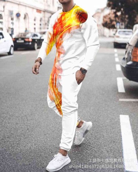 tracksuit sport suit lion sweater + pants two piece men's 3d digital printing sports fitness leisure suit, Gray 
tracksuit sport suit lion sweater + pants two piece men's 3d digital printing sports fitness leisure suit, Gray