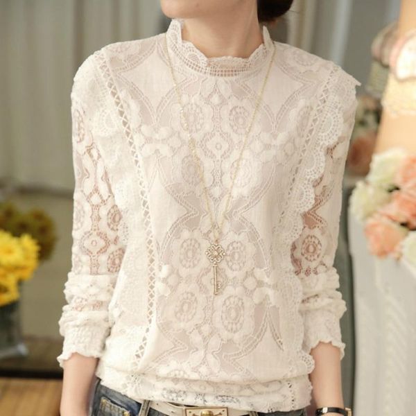 women's blouses & shirts fall women white blouse long sleeve hollow lace shirt blusas mujer de moda 2021 femme c220
women's blouses & shirts fall women white blouse long sleeve hollow lace shirt blusas mujer de moda 2021 femme c220