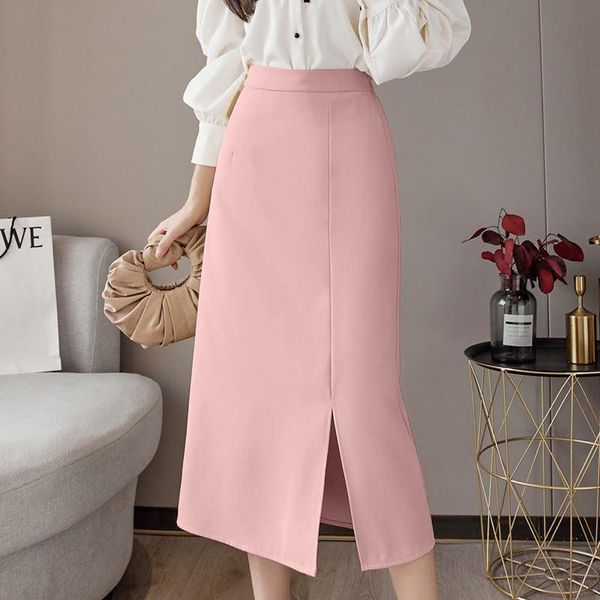 skirts women skirt 2021 spring summer preppy style solid casual elegant pocket elastic high waist slit a-line midi falda, Black
skirts women skirt 2021 spring summer preppy style solid casual elegant pocket elastic high waist slit a-line midi falda, Black