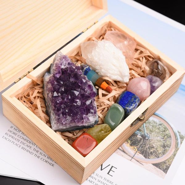 decorative objects & figurines 11pc seven chakras therapy stone natural amethyst cluster quartz crystal mineral specimen healing stones roug
decorative objects & figurines 11pc seven chakras therapy stone natural amethyst cluster quartz crystal mineral specimen healing stones roug
