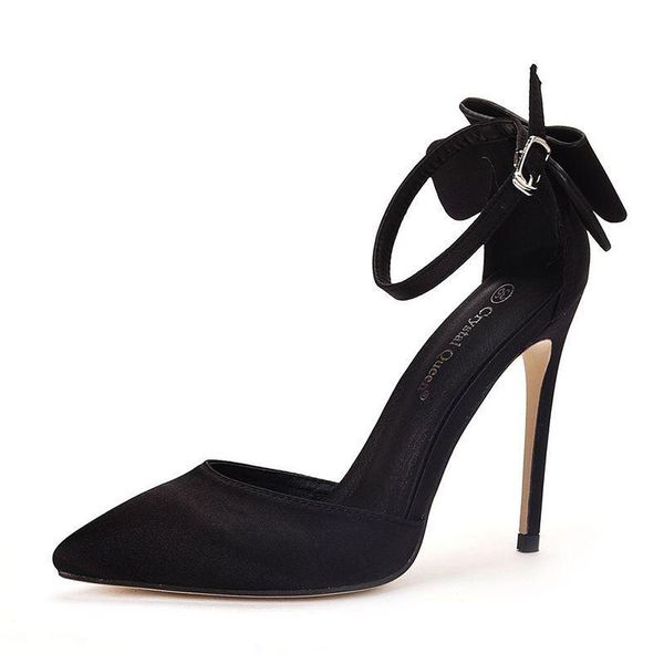 sandals bow stiletto pointed toe single shoes high heels large size banquet fashion stage, Black
sandals bow stiletto pointed toe single shoes high heels large size banquet fashion stage, Black