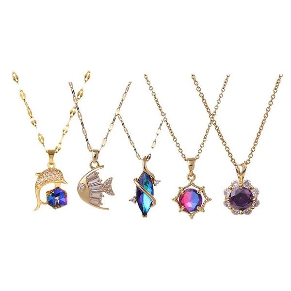 pendant necklaces high grade fish dolphin necklace stainless steel chain geometric copper charms choker jewelry gifts for women girls, Silver
pendant necklaces high grade fish dolphin necklace stainless steel chain geometric copper charms choker jewelry gifts for women girls, Silver