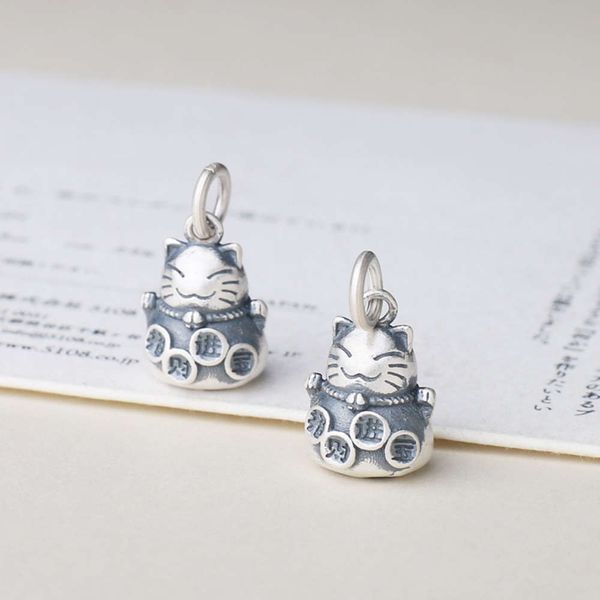 s990 zuyin old fashion jinbaofu zhaocai cat pendant bracelet necklace anklet silver accessories, Red;blue
s990 zuyin old fashion jinbaofu zhaocai cat pendant bracelet necklace anklet silver accessories, Red;blue