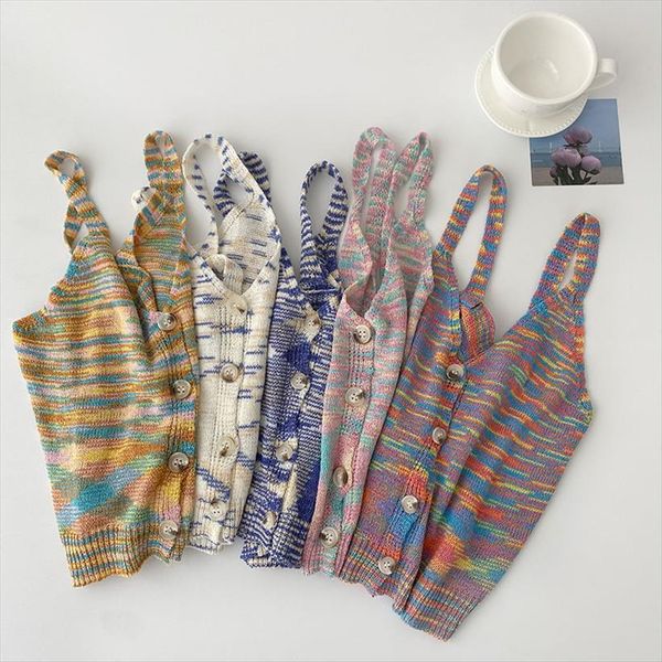 fashion tie dye sleeveless womens camis outer wear knitted suspenders summer korean short v neck vest trend, White
fashion tie dye sleeveless womens camis outer wear knitted suspenders summer korean short v neck vest trend, White