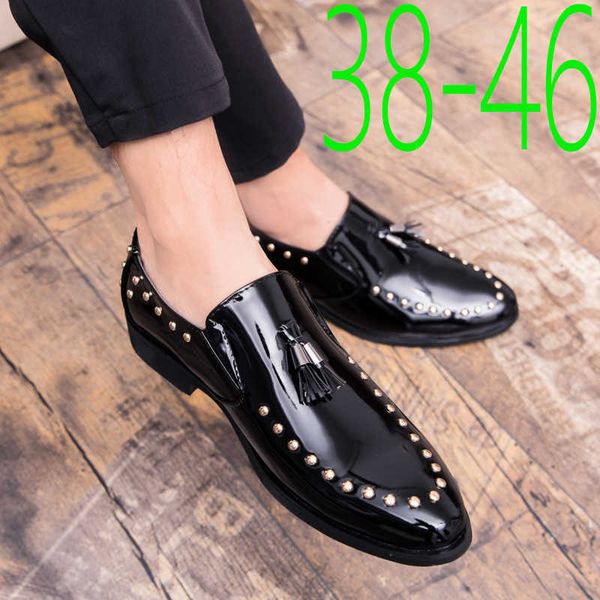 elling classic luxury brand men's formal shoes oxford leather dress fashion rivet business footwear pointed wedding designer top, Black
elling classic luxury brand men's formal shoes oxford leather dress fashion rivet business footwear pointed wedding designer top, Black