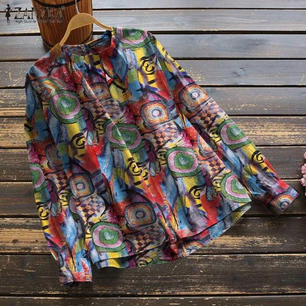 women's blouses & shirts women vintage blouse 2022 autumn geometric print casual long sleeve tunic ladies o-neck loose blusa fem, White
women's blouses & shirts women vintage blouse 2022 autumn geometric print casual long sleeve tunic ladies o-neck loose blusa fem, White