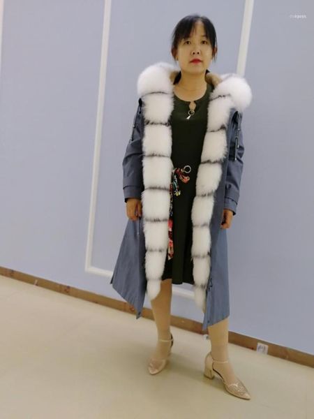 fur parka style fashion multi inside coat women winterreal1, Black