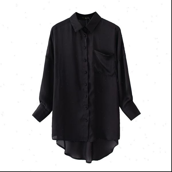 womens shirts women black oversized loose pocket satin silk blouses office lady summer boyfriend long sleeve button, White
womens shirts women black oversized loose pocket satin silk blouses office lady summer boyfriend long sleeve button, White