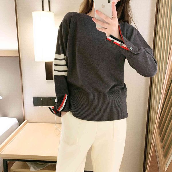 autumn winter 2021 new korean tb round neck knitted bottomed sweater pullover sweater men's and women's loose long sleeve couple&#, White;black
autumn winter 2021 new korean tb round neck knitted bottomed sweater pullover sweater men's and women's loose long sleeve couple&#, White;black