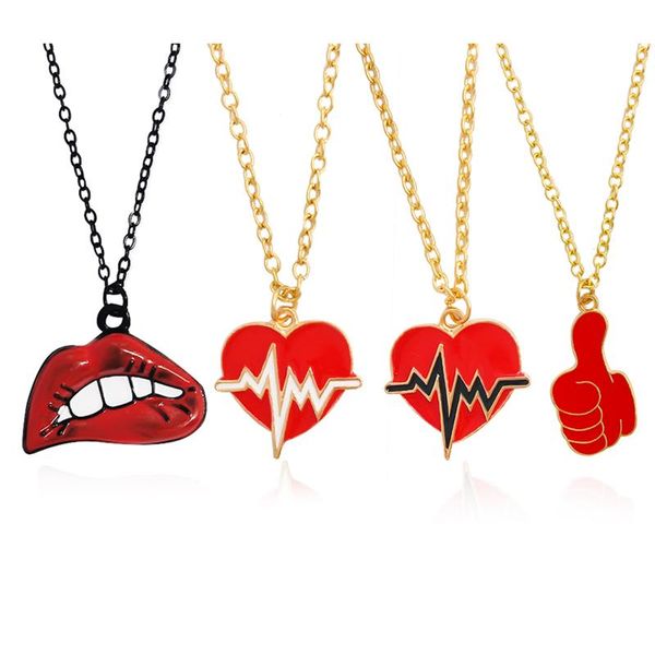 pendant necklaces red mouth heart gesture necklace lips heartbeat thumb love choker jewelry for love's gift, Silver
pendant necklaces red mouth heart gesture necklace lips heartbeat thumb love choker jewelry for love's gift, Silver