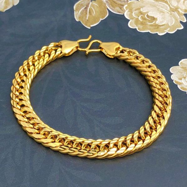 link, chain vietnam shajin fashion boss men's domineering whip bracelet brass gold-plated jewelry stainless steel, Black
link, chain vietnam shajin fashion boss men's domineering whip bracelet brass gold-plated jewelry stainless steel, Black
