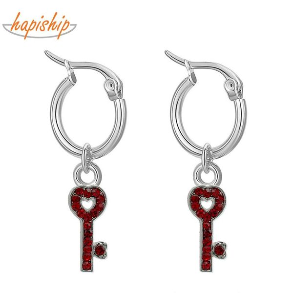 hapiship 2021 fashion stainless steel key bike colour shiny cz hoop earring for women everyday mother's day jewelry dj119 & huggie, Golden;silver
hapiship 2021 fashion stainless steel key bike colour shiny cz hoop earring for women everyday mother's day jewelry dj119 & huggie, Golden;silver