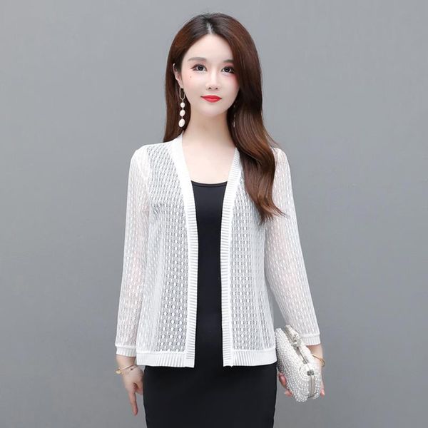 women's blouses & shirts knitting cardigan women summer large size 5xl loose coat sunscreen shirt air conditioning, White
women's blouses & shirts knitting cardigan women summer large size 5xl loose coat sunscreen shirt air conditioning, White
