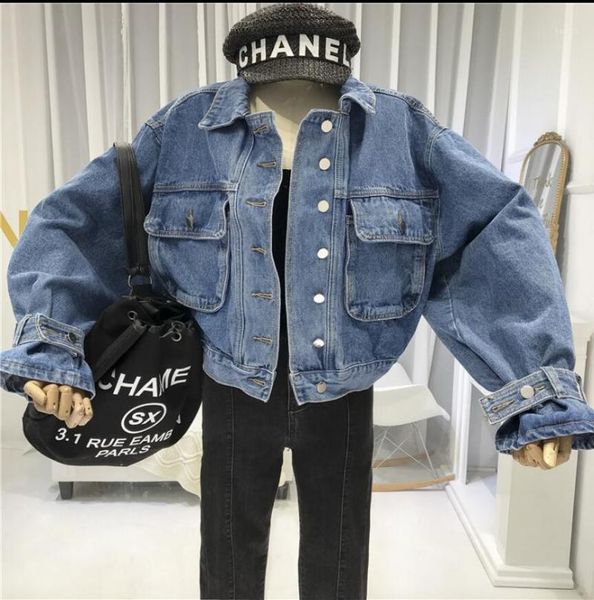 women's jackets korean high-waist loose jeans short coat casual denim jacket oversize students cowboy coats, Black;brown
women's jackets korean high-waist loose jeans short coat casual denim jacket oversize students cowboy coats, Black;brown
