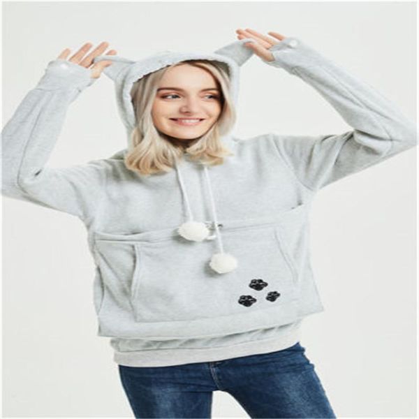 women's hoodies & sweatshirts women casual large kangaroo pocket hooded sweatshirt cartoon paws dog cat pets holder carrier cute ears h, Black
women's hoodies & sweatshirts women casual large kangaroo pocket hooded sweatshirt cartoon paws dog cat pets holder carrier cute ears h, Black