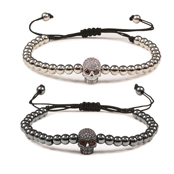 charm skull head copper beads bracelets handmade pave cz skeleton crystal adjustable bracelet punk wrist jewelry for women men, Golden;silver
charm skull head copper beads bracelets handmade pave cz skeleton crystal adjustable bracelet punk wrist jewelry for women men, Golden;silver