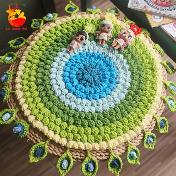 cushion/decorative pillow limited personality fashion pastoral style peacock feather green forest cushion dining chair woven crochet
cushion/decorative pillow limited personality fashion pastoral style peacock feather green forest cushion dining chair woven crochet