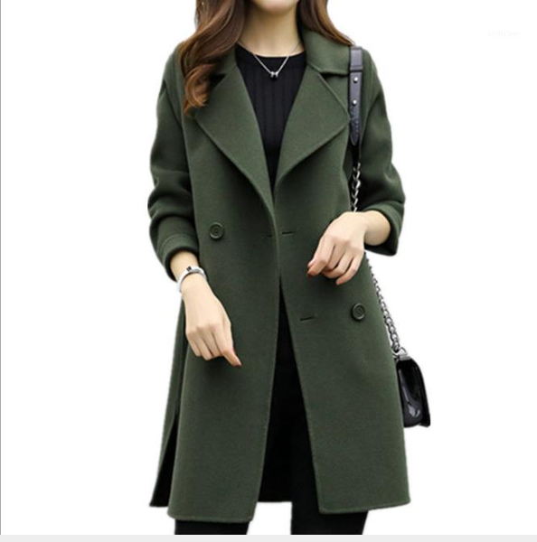 women's wool & blends autumn and winter woolen coat casual suit lapel slim fit large size temperament mid-length, Black
women's wool & blends autumn and winter woolen coat casual suit lapel slim fit large size temperament mid-length, Black