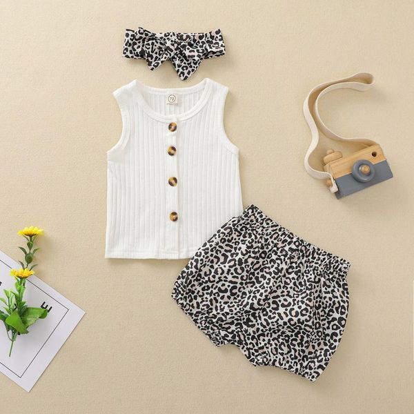 clothing sets summer baby clothes born girl infant sleeveless leopard shorts headband outfits set, White
clothing sets summer baby clothes born girl infant sleeveless leopard shorts headband outfits set, White