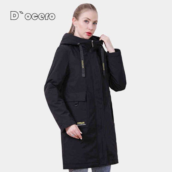d`ocero spring coat women fashion thin cotton casual female jacket autumn windproof parka long quilted hooded outwear 211130, Black
d`ocero spring coat women fashion thin cotton casual female jacket autumn windproof parka long quilted hooded outwear 211130, Black