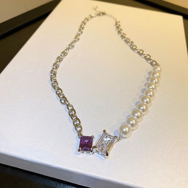 pendant necklaces origin summer korean fashion asymmetry simulation pearl beaded chokers necklace for women square purple crystal jewelry, Silver
pendant necklaces origin summer korean fashion asymmetry simulation pearl beaded chokers necklace for women square purple crystal jewelry, Silver