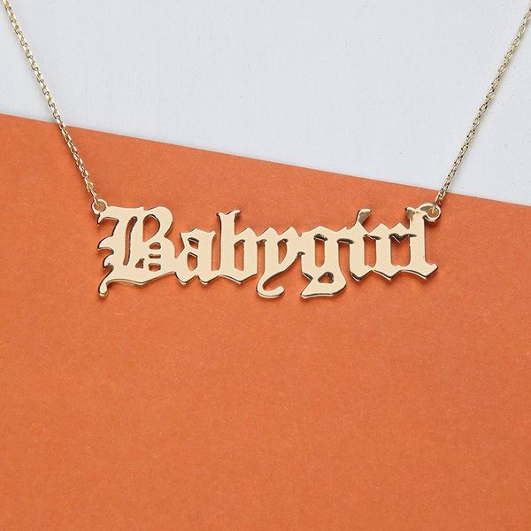 pendant necklaces gold color metal babygirl letter pendants necklace 2021 fashion name lovely alloy women party jewelry, Silver
pendant necklaces gold color metal babygirl letter pendants necklace 2021 fashion name lovely alloy women party jewelry, Silver