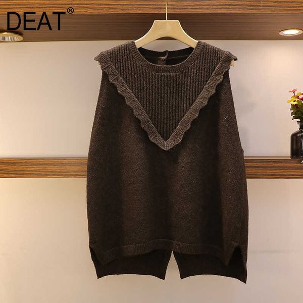 deat women single-breasted on the back of ruffles asymmetrical sweater vest temperament fashion spring autumn mz209 210709, White
deat women single-breasted on the back of ruffles asymmetrical sweater vest temperament fashion spring autumn mz209 210709, White