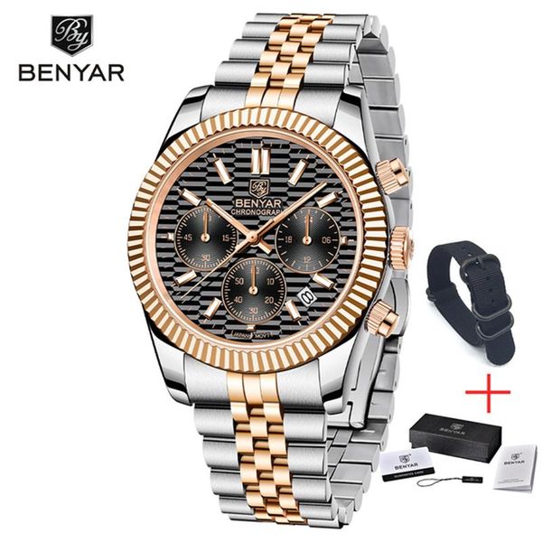 wristwatches benyar stainless steel 100m waterproof sports quartz men watch brand fashion chronograph luxury 40mm clock relogio masculin, Slivery;brown
wristwatches benyar stainless steel 100m waterproof sports quartz men watch brand fashion chronograph luxury 40mm clock relogio masculin, Slivery;brown