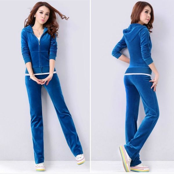 women spring and autumn gold velvet set tracksuit two piece zipper casual jackets + long pant suit plus size f72 210429, Black
women spring and autumn gold velvet set tracksuit two piece zipper casual jackets + long pant suit plus size f72 210429, Black