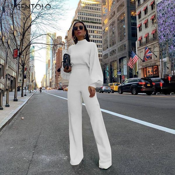 jumpsuit women wide-leg pants solid color turtleneck backless long sleeve casual ladies jumpsuits lugentolo women's & rompers, Black;white
jumpsuit women wide-leg pants solid color turtleneck backless long sleeve casual ladies jumpsuits lugentolo women's & rompers, Black;white