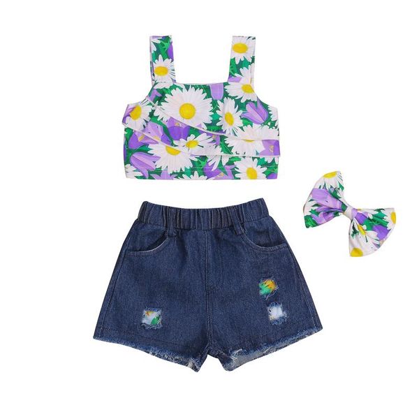 0-5y fashion clothing summer kid baby girl clothes outfit sunflowers print sleeveless t shirt denim shorts headband sets, White
0-5y fashion clothing summer kid baby girl clothes outfit sunflowers print sleeveless t shirt denim shorts headband sets, White