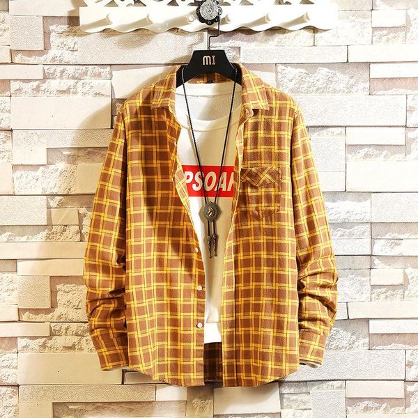 men's casual shirts retro mens plaid long sleeve streetwear white red black shirt male oversized plus size, White;black
men's casual shirts retro mens plaid long sleeve streetwear white red black shirt male oversized plus size, White;black
