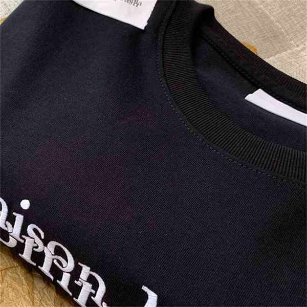 women's t-shirt white t-shirt, women's embroidered letters, black round neck clothes
women's t-shirt white t-shirt, women's embroidered letters, black round neck clothes