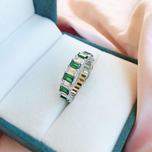 cluster rings s925 ring luxury emerald cut white/green simulation diamond full eternity anniversary wedding female, Golden;silver
cluster rings s925 ring luxury emerald cut white/green simulation diamond full eternity anniversary wedding female, Golden;silver