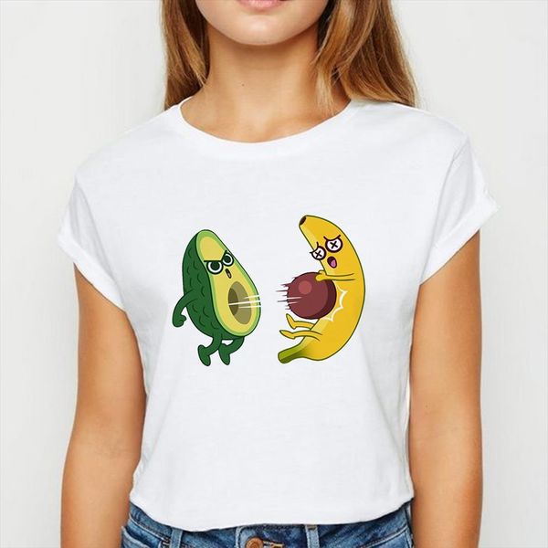 avocado and banana kawaii mens t shirts spring summer vestidos men women prevalent easy matching womens o collar, White;black
avocado and banana kawaii mens t shirts spring summer vestidos men women prevalent easy matching womens o collar, White;black