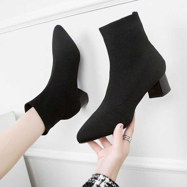 brand metal blade heels socks boots women stretch fabric elastic stilettos heel pointed toe ankle boots shoes woman boats 210611, Black
brand metal blade heels socks boots women stretch fabric elastic stilettos heel pointed toe ankle boots shoes woman boats 210611, Black
