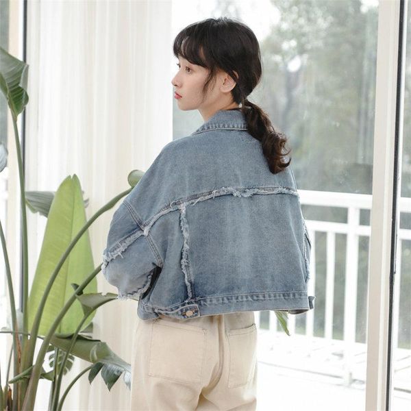 fashion patchwork jackets coats 2021 autumn vintage jeans loose casual stylish long sleeves denim outerwear blue coat women's, Black;brown
fashion patchwork jackets coats 2021 autumn vintage jeans loose casual stylish long sleeves denim outerwear blue coat women's, Black;brown