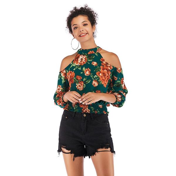 strapless o-neck three quarters sleeve vintage print women chiffon shirt tunique femme donna dames blouse bluzka damska women's blouse, White
strapless o-neck three quarters sleeve vintage print women chiffon shirt tunique femme donna dames blouse bluzka damska women's blouse, White