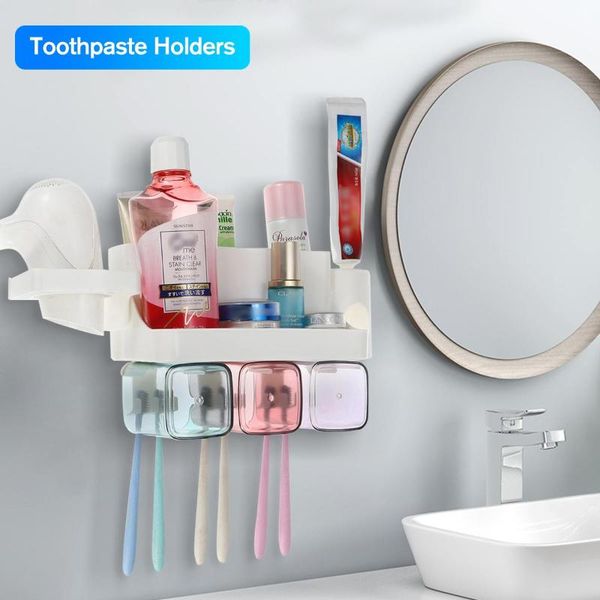 toothbrush holders 2/3/4 cups holder storage rack magnetic bathroom toothpaste squeezer dispenser bath wall mount modern decor gifts
toothbrush holders 2/3/4 cups holder storage rack magnetic bathroom toothpaste squeezer dispenser bath wall mount modern decor gifts