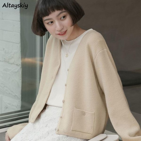 women's knits & tees cardigan women elegant fashion long sleeve v-neck tender single breasted autumn korean style girls all-match solid, White
women's knits & tees cardigan women elegant fashion long sleeve v-neck tender single breasted autumn korean style girls all-match solid, White
