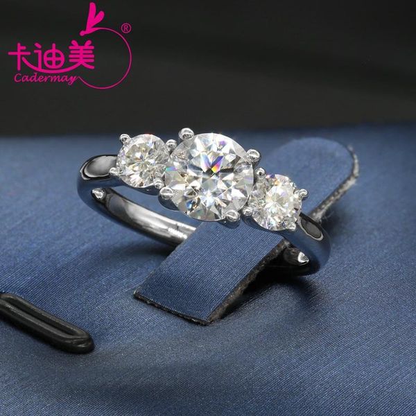 cluster rings cadermay fine jewelry 14k 585 simple moissanite ring three stones design round shape lab diamond wedding, Golden;silver
cluster rings cadermay fine jewelry 14k 585 simple moissanite ring three stones design round shape lab diamond wedding, Golden;silver