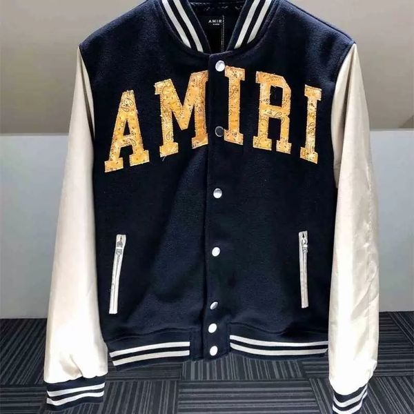 designer 22ss autumn and winter italian high-quality men's black british popular baseball jacket, Black;brown
designer 22ss autumn and winter italian high-quality men's black british popular baseball jacket, Black;brown
