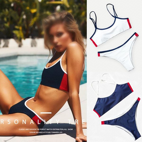 split swimwear women's suspender solid bikini beachwear two piece fashion set one-piece suits
split swimwear women's suspender solid bikini beachwear two piece fashion set one-piece suits