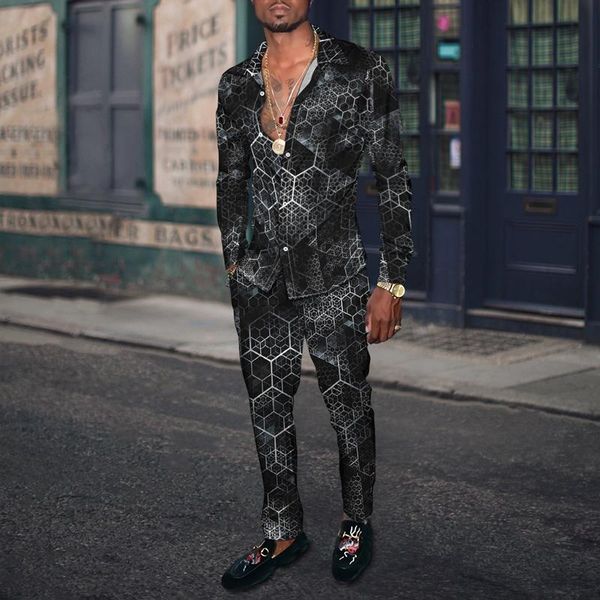 men's tracksuits autumn casual wear suit male 3dpolygonal diamond printing long-sleeved lapel button cardigan+trousers two-piece itmy, Gray
men's tracksuits autumn casual wear suit male 3dpolygonal diamond printing long-sleeved lapel button cardigan+trousers two-piece itmy, Gray