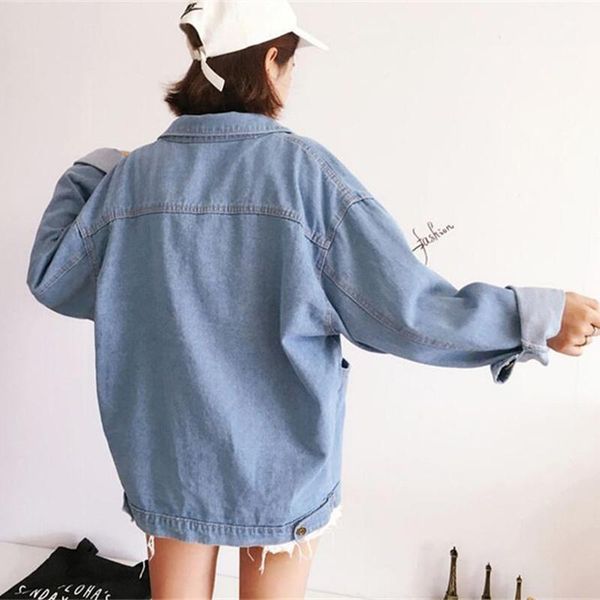 women's jackets jacket denim for women spring long sleeve female office ladies autumn coat fashion loose style coats lwl44266, Black;brown
women's jackets jacket denim for women spring long sleeve female office ladies autumn coat fashion loose style coats lwl44266, Black;brown