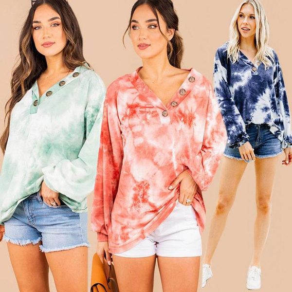 women's hoodies & sweatshirts autumn tie dye sweatshirt women button v neck sweat-shirt female print sweat shirt long sleeve for, Black
women's hoodies & sweatshirts autumn tie dye sweatshirt women button v neck sweat-shirt female print sweat shirt long sleeve for, Black